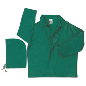 388JXL MCR Dominator Flame Resistant,.42mm,PVC/nylon/PVC,Jacket,W/Detach Hood,Green