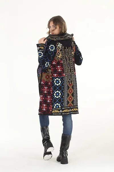 4776-Maj Embroidered Hooded Jacket