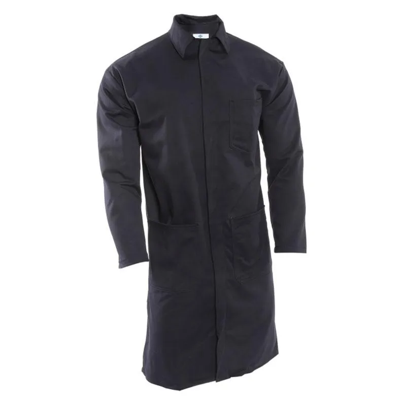 9 oz. Navy Blue UltraSoft® 42" Lab Coat with Snap Front