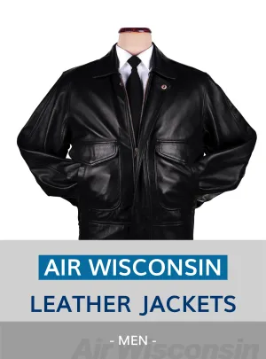 AIR WISCONSIN UNIFORM LEATHER JACKETS MEN