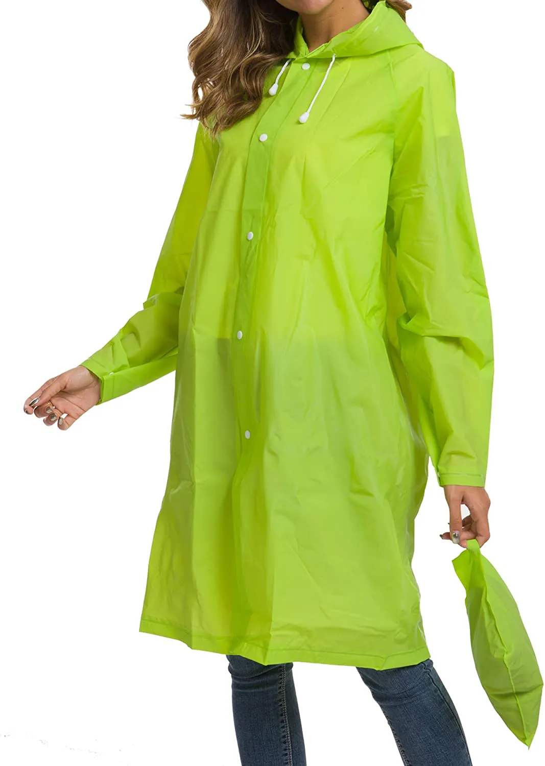 Besshopie Reusable Raincoat EVA Rain Poncho Unisex Men Women Long Rain Cape