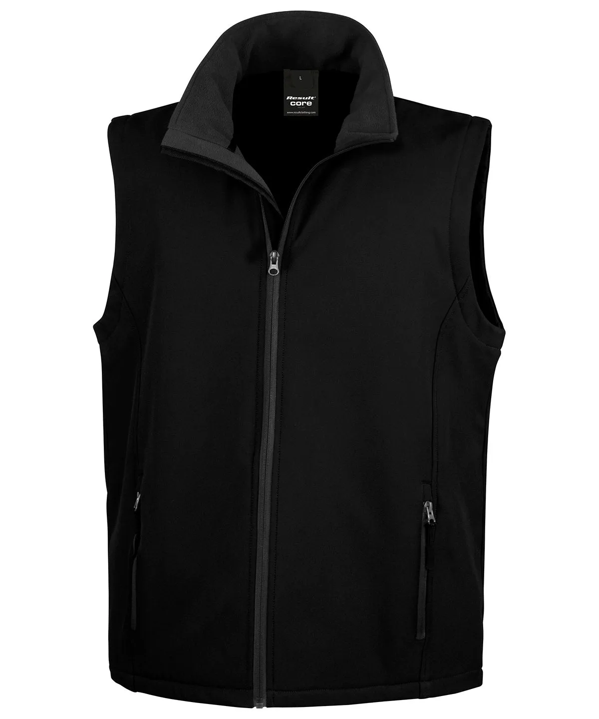 Black/Black - Printable softshell bodywarmer