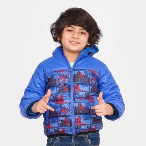 Boys Character Quilted Jacket - Blue