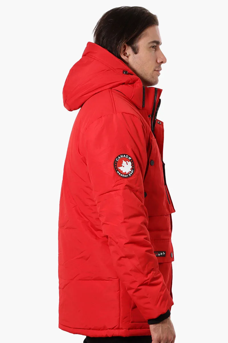 Canada Weather Gear Mouton Lined Parka Jacket - Red