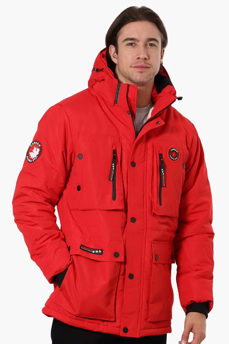 Canada Weather Gear Mouton Lined Parka Jacket - Red