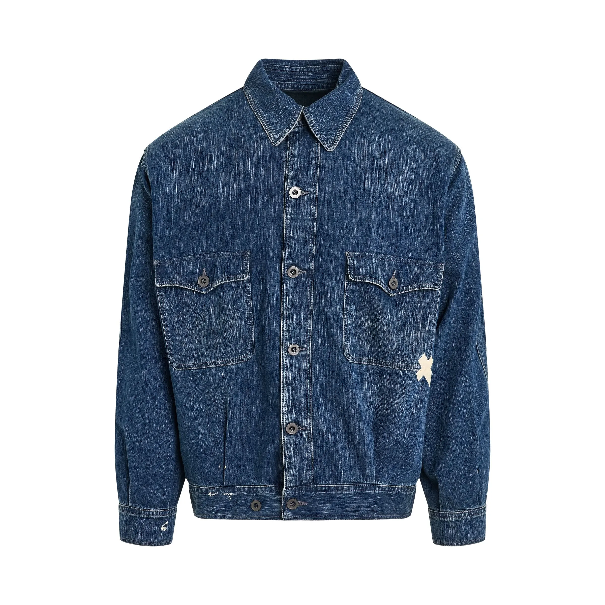 Classic Denim Jacket in Greencast Indigo