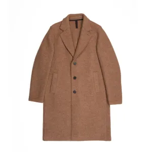 Coat in Tan Melange Wool