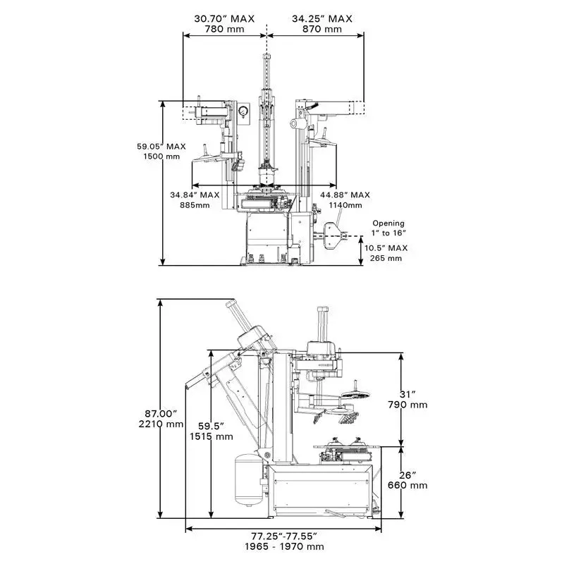 Coats 9028E Tilt-Back Tire Changer