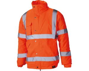 Dickies High Visibility Bomber Jacket Fluorescent Orange