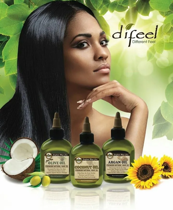 Difeel 99% Natural Hair Care Solutions Anti-frizz Hair Oil 7.1 oz.