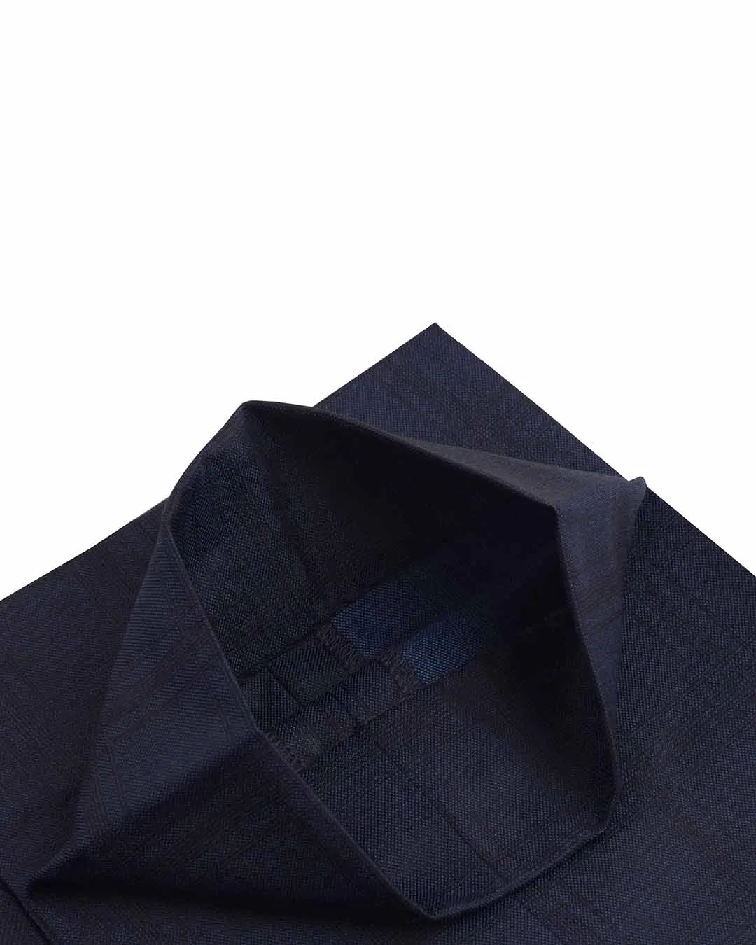 Drago Dark Navy Checks Super 160s Wool