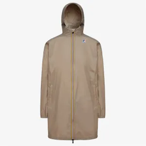 Eiffel - Unisex Waterproof Packable Long Rain Jacket in Beige Taupe