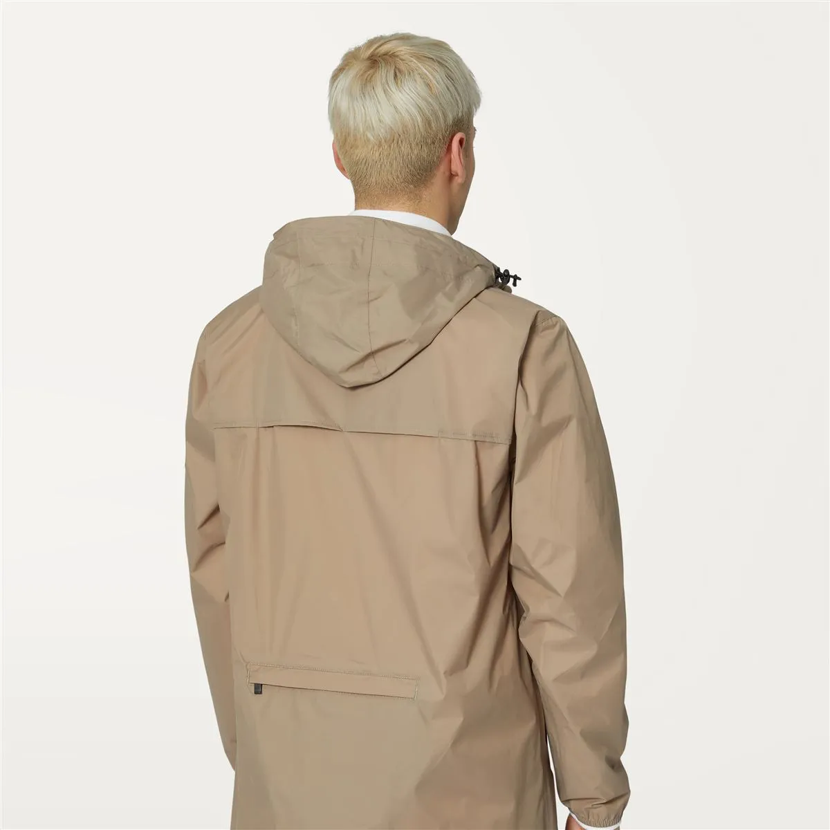 Eiffel - Unisex Waterproof Packable Long Rain Jacket in Beige Taupe