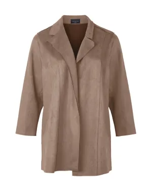 Esa Faux Suede Coat | Natural Stone