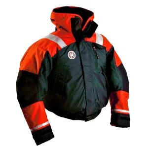 First Watch AB-1100 Flotation Bomber Jacket - Hi-Vis Orange/Black - Large [AB-1100-OB-L]