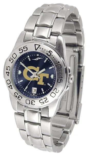 Georgia Tech Sport Steel Ladies Watch - AnoChrome