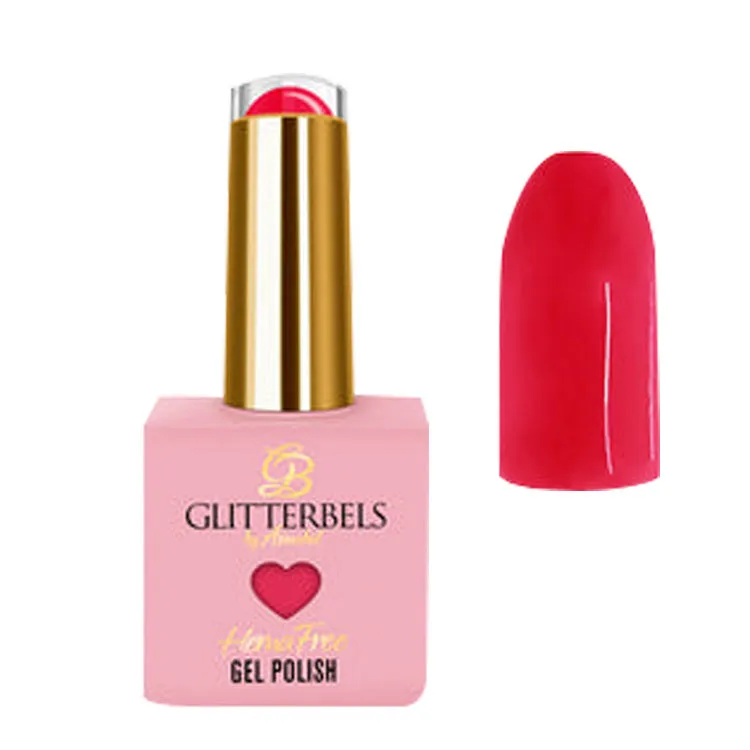 Glitterbels Gel Polish Hema Free Left On Red 0.27 Fl Oz