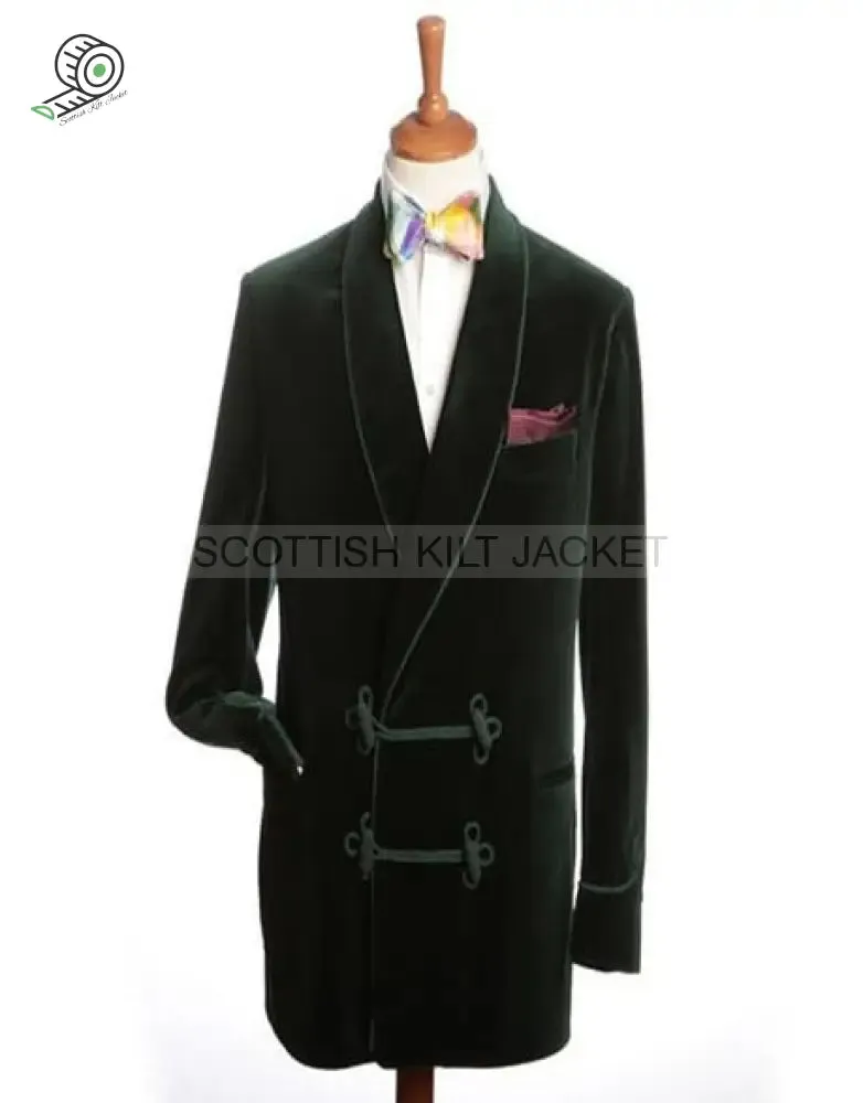 Green Velvet Frogging Jacket