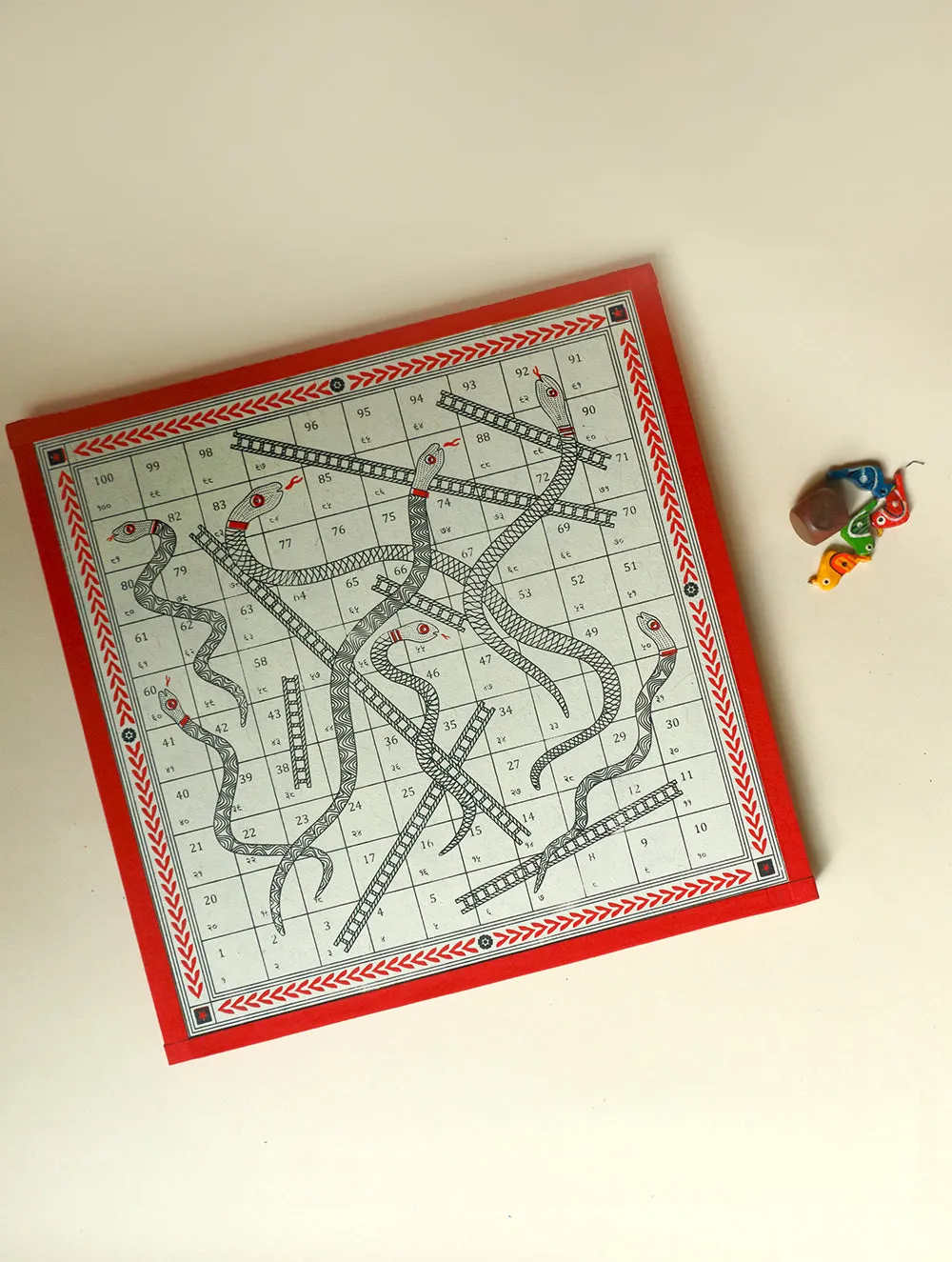 Handcrafted Snakes & Ladders Board Game