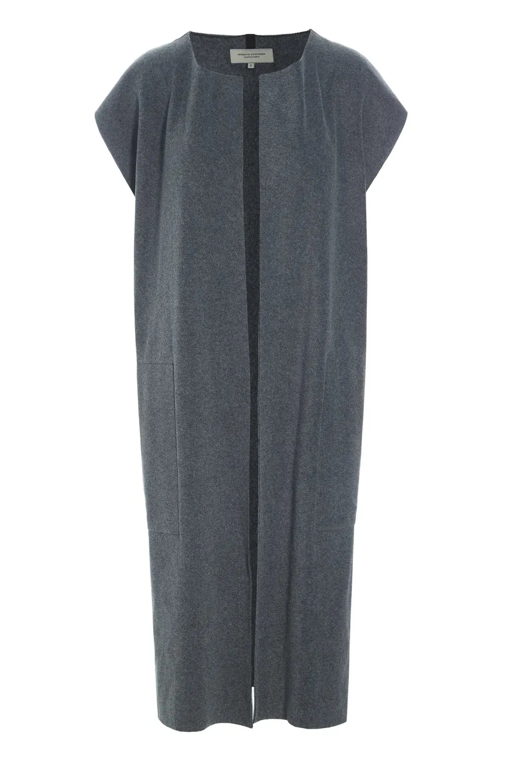 Henriette Steffensen Grey Long Vest