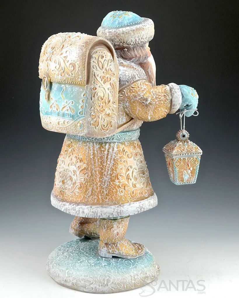 Ice Blue and Gingerbread Toned Russian Santa