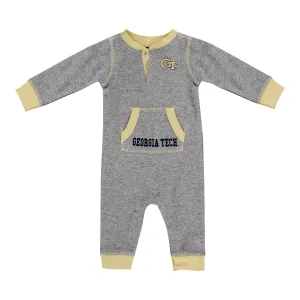 Infant Georgia Tech Yellow Jackets Power Shortage Grey Romper