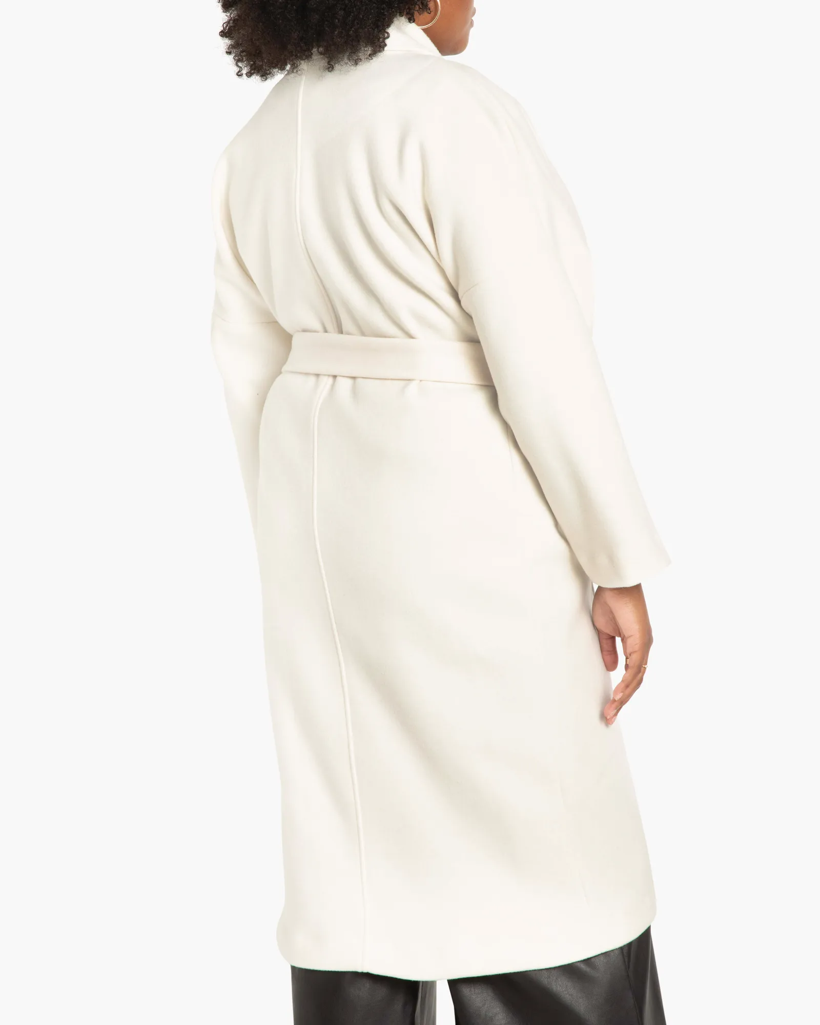 Lory Relaxed Fit Wrap Work Coat | Ivory