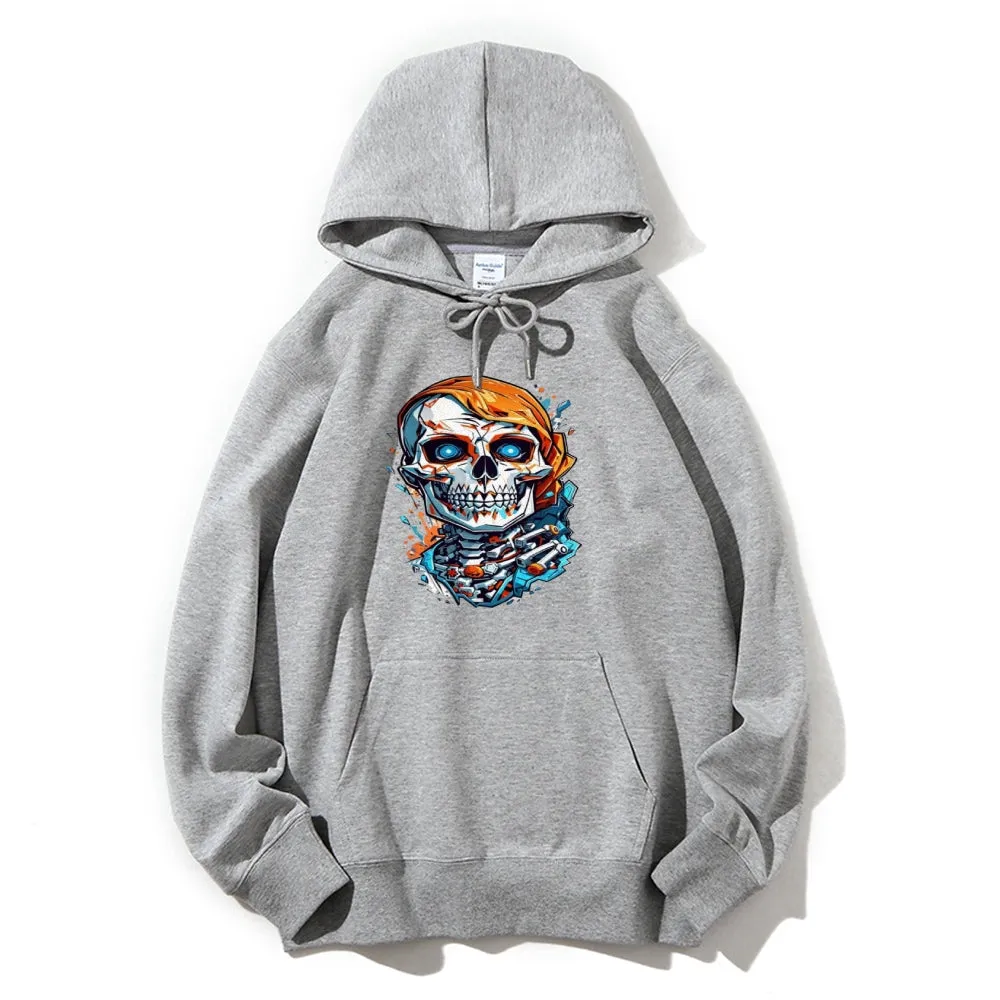 Mens Graffiti Skull Head Graphic Hoodies