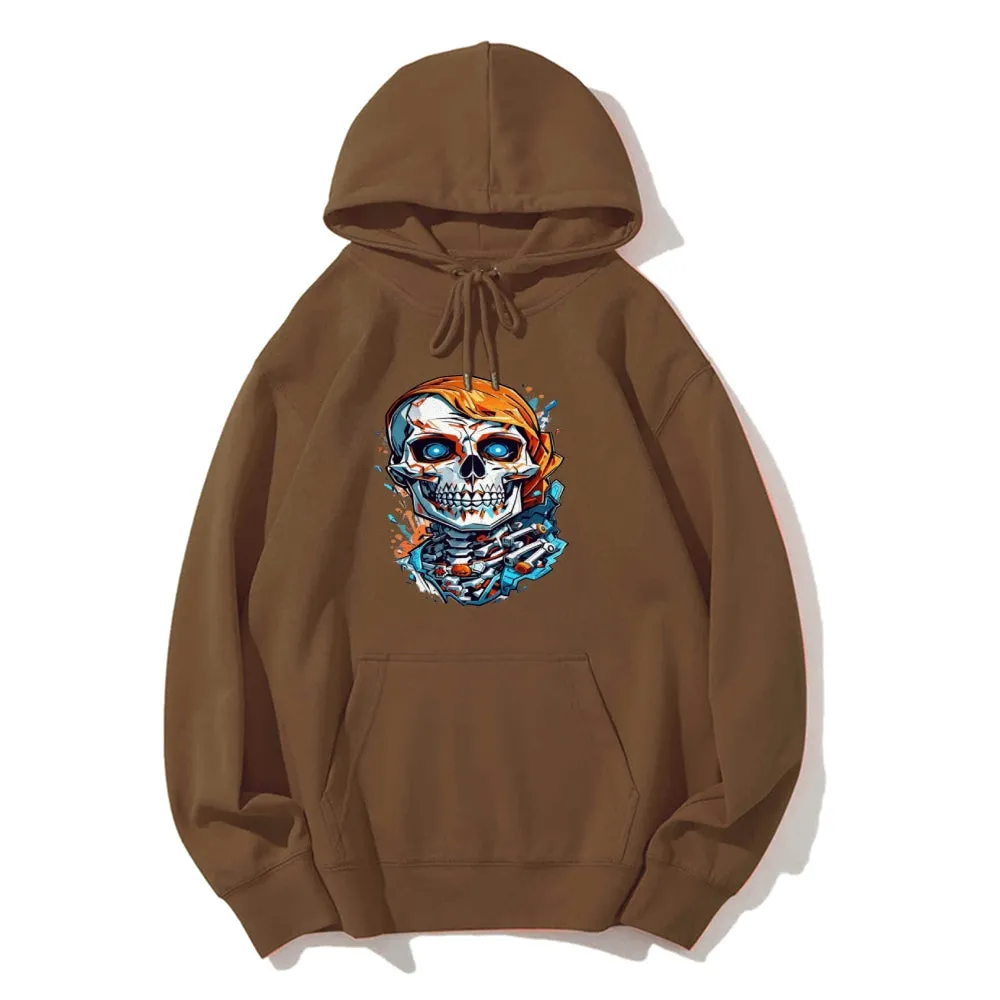 Mens Graffiti Skull Head Graphic Hoodies