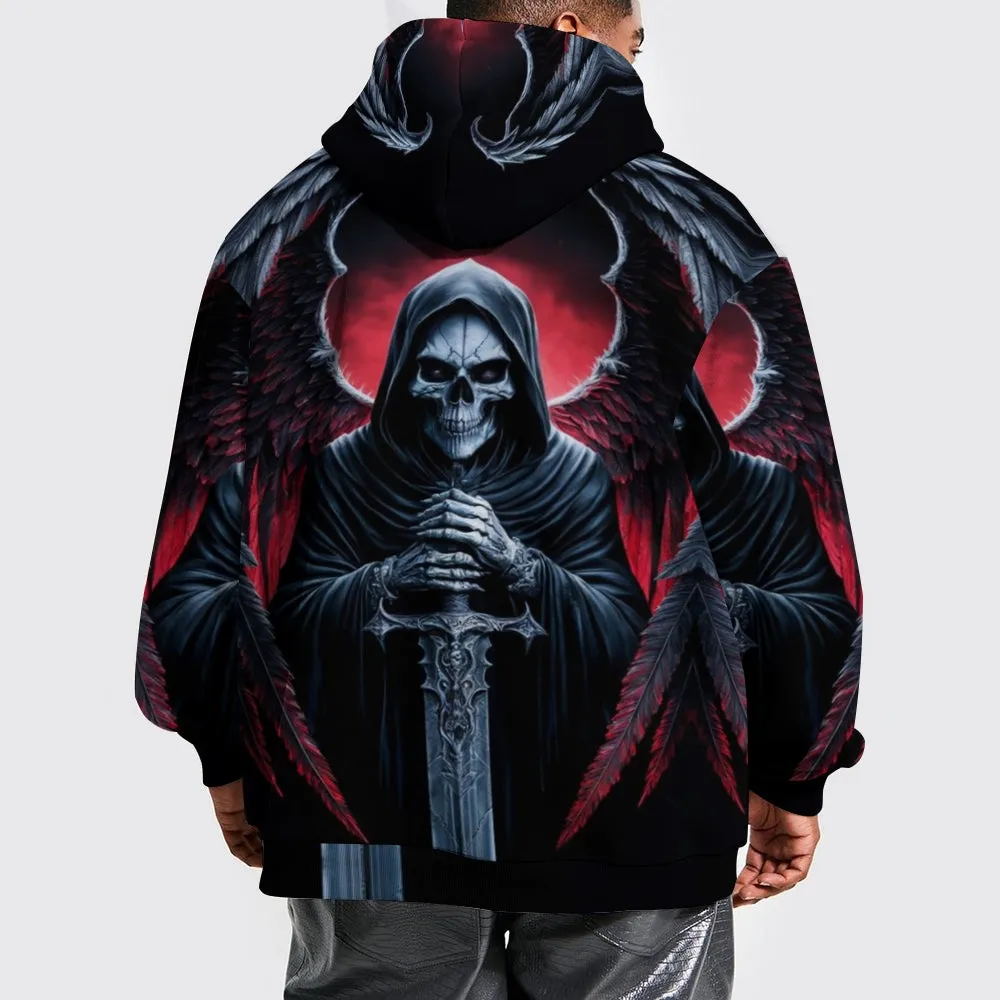 Mens Halloween Angel of Death 3D Print Hoodies