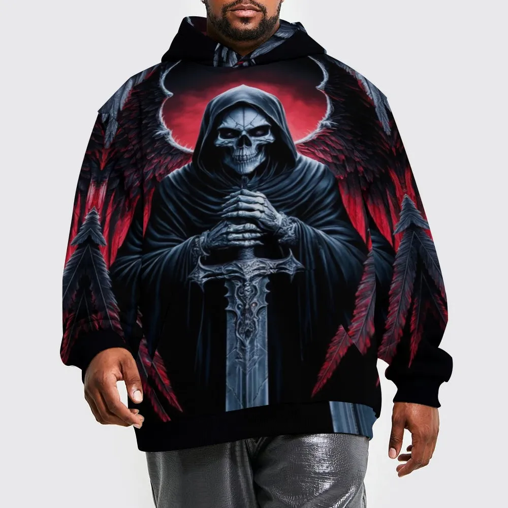 Mens Halloween Angel of Death 3D Print Hoodies