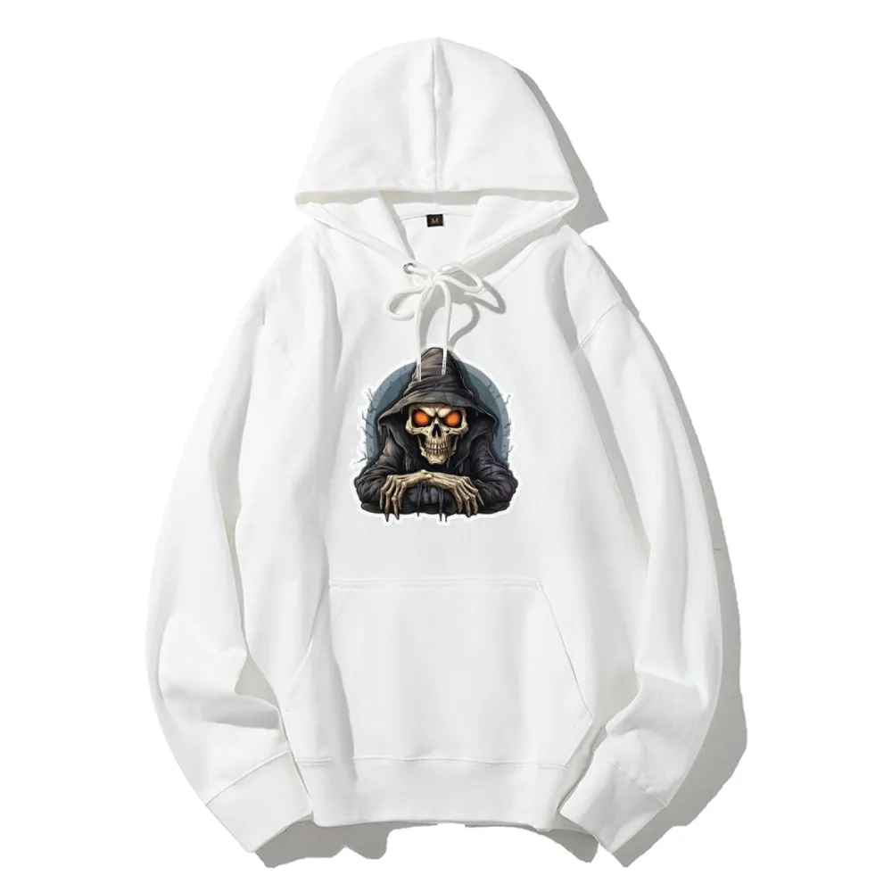 Mens Halloween Grim Reaper Graphic Hoodies