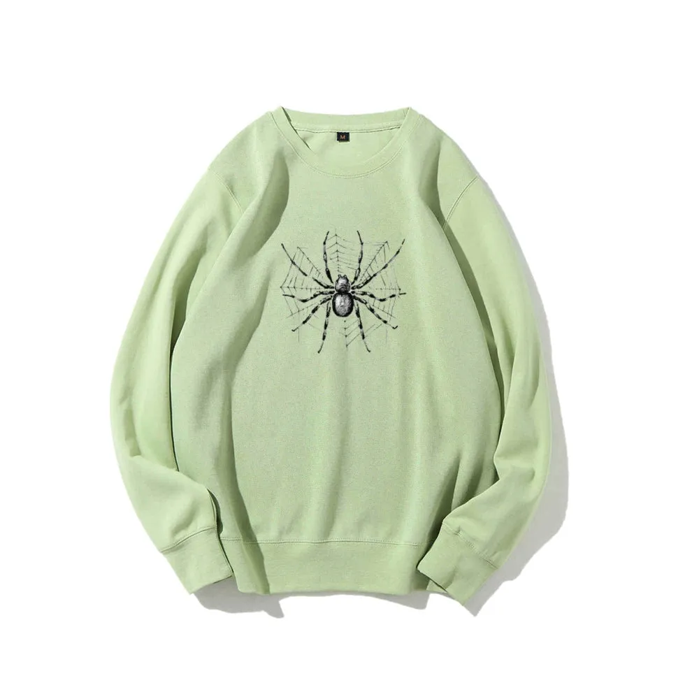 Mens Halloween Spider Graphic Sweatshirts