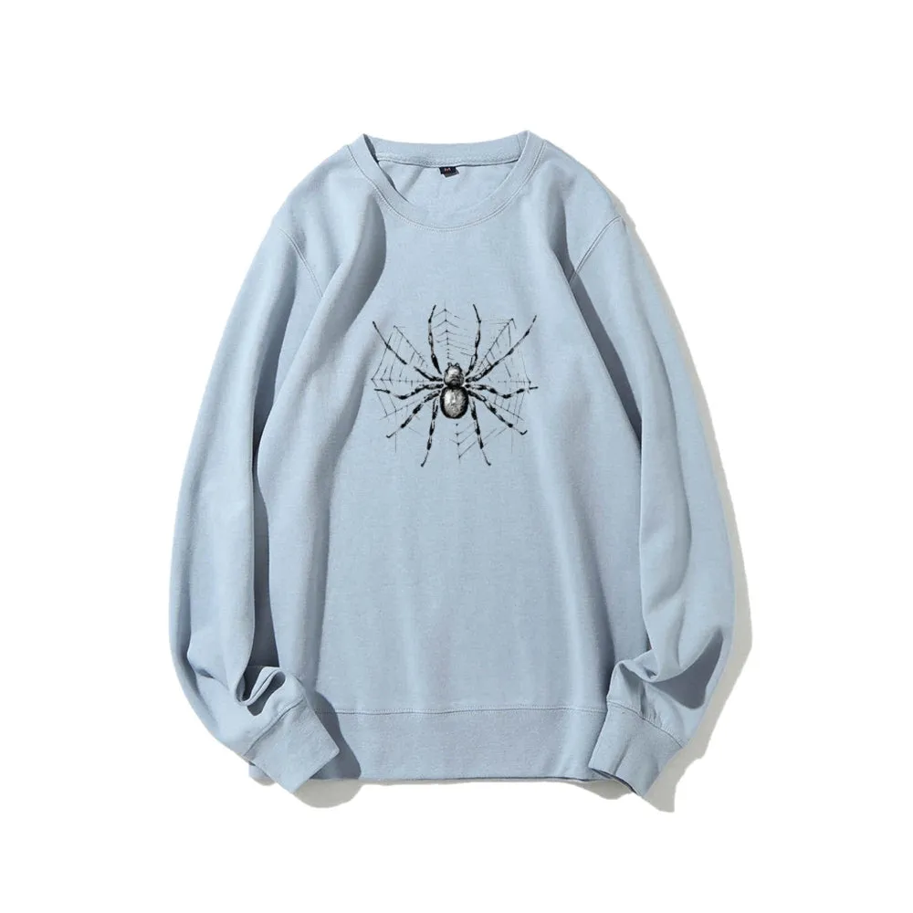 Mens Halloween Spider Graphic Sweatshirts