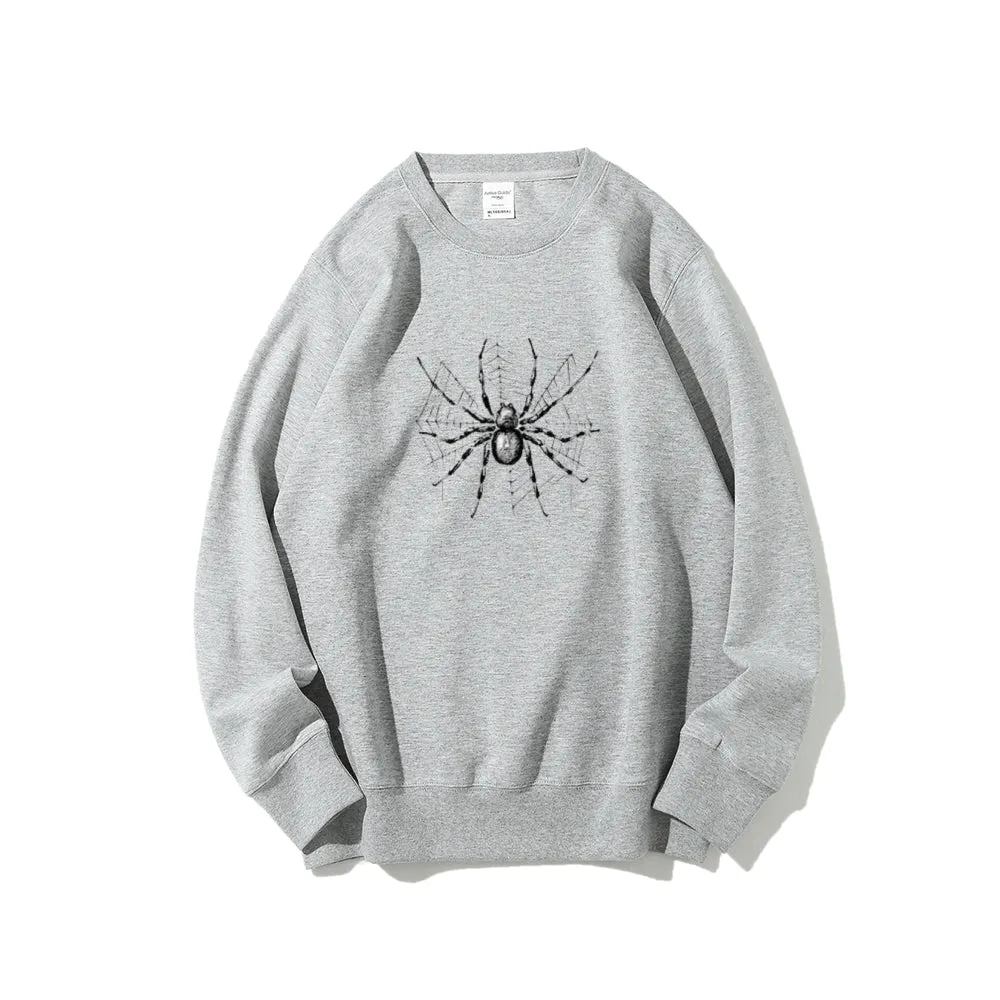 Mens Halloween Spider Graphic Sweatshirts