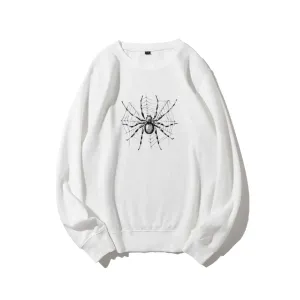 Mens Halloween Spider Graphic Sweatshirts