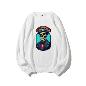 Mens Hipster Skeleton Graphic Sweatshirts