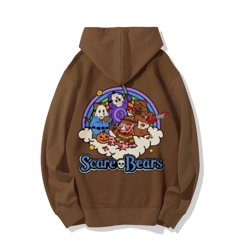 Mens Scare Bear Graphic Hoodies