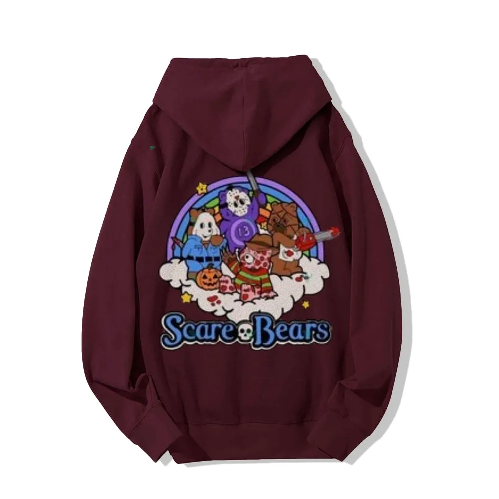 Mens Scare Bear Graphic Hoodies