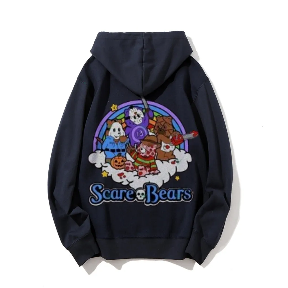 Mens Scare Bear Graphic Hoodies