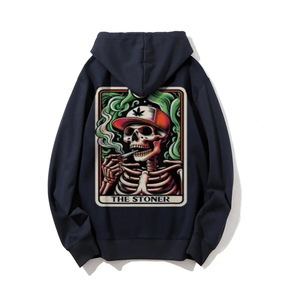 Mens THE STONER Skull Graphic Hoodies