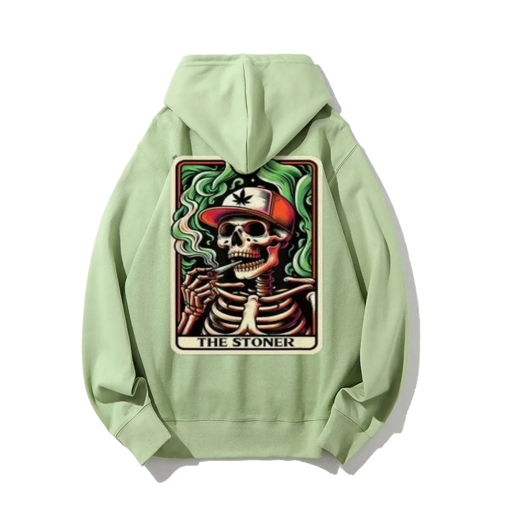 Mens THE STONER Skull Graphic Hoodies