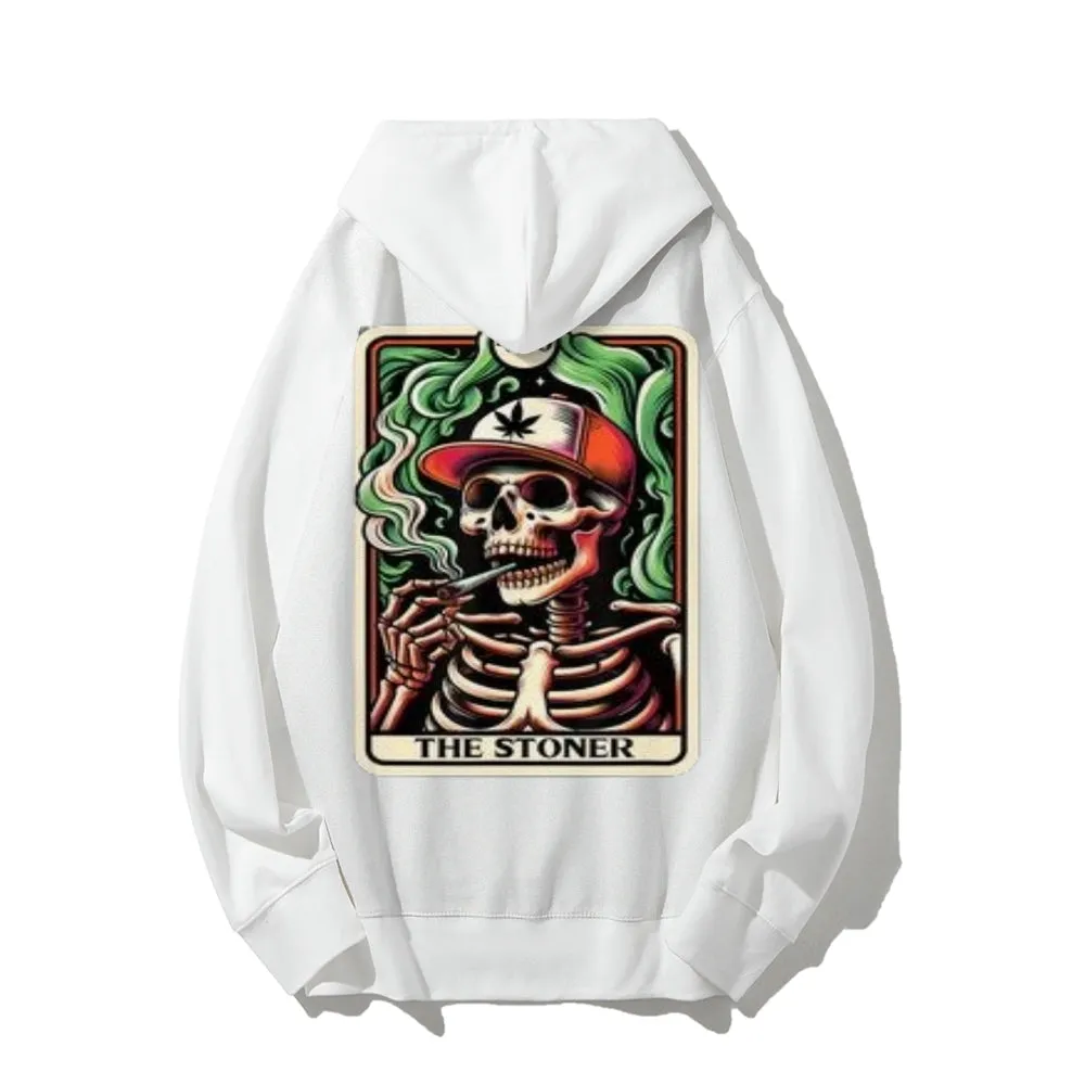 Mens THE STONER Skull Graphic Hoodies