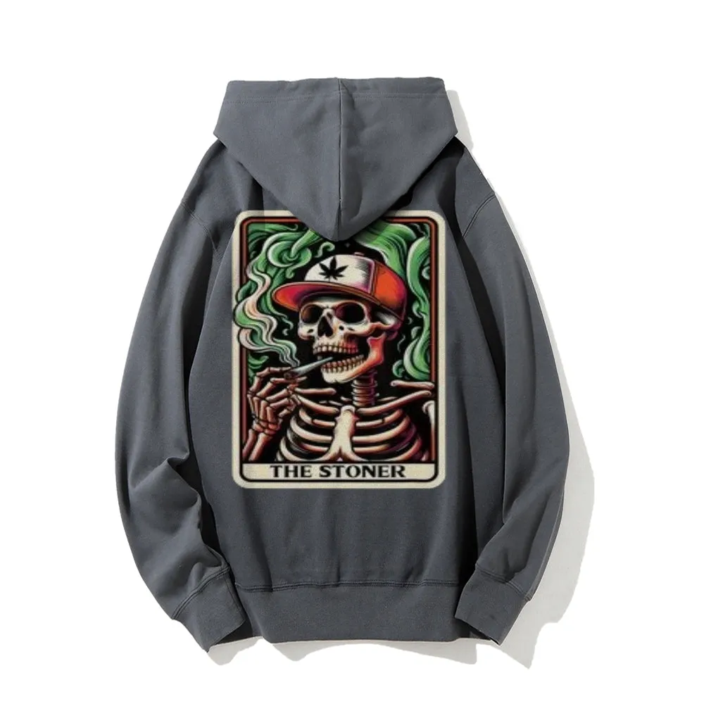 Mens THE STONER Skull Graphic Hoodies