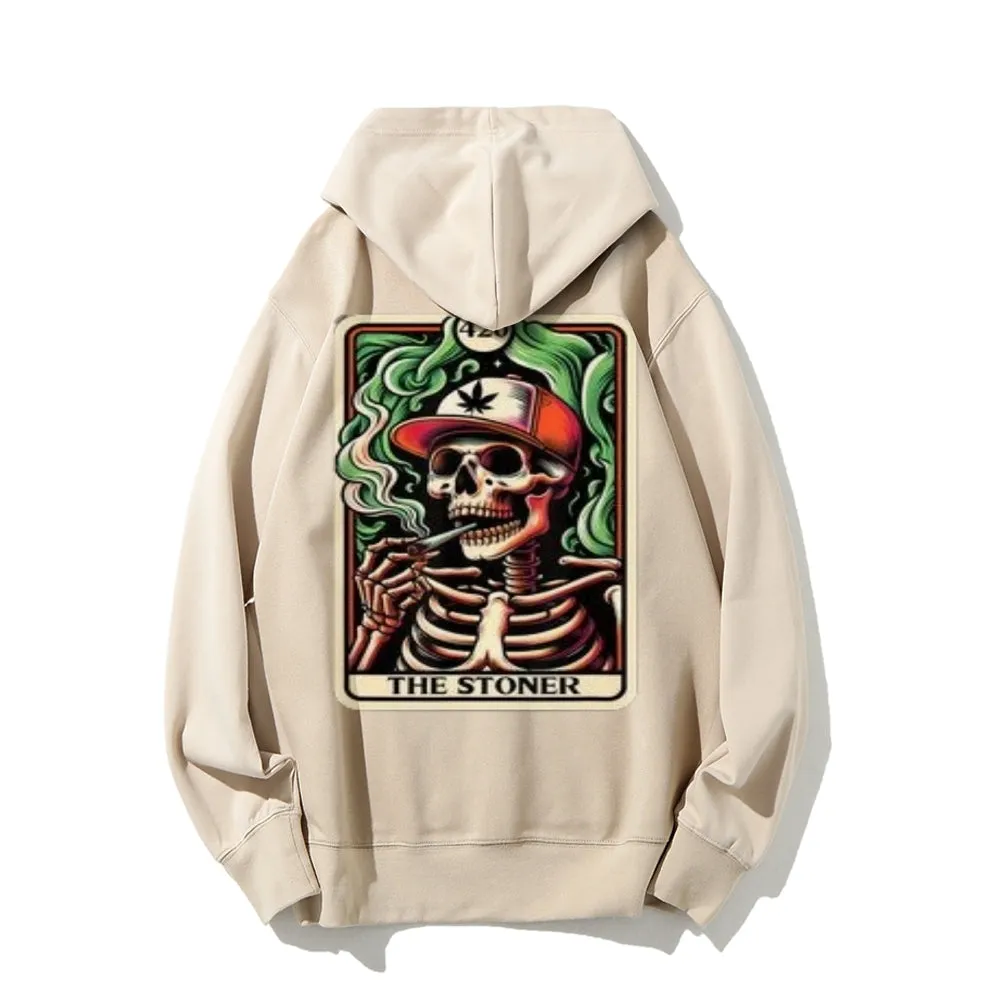 Mens THE STONER Skull Graphic Hoodies