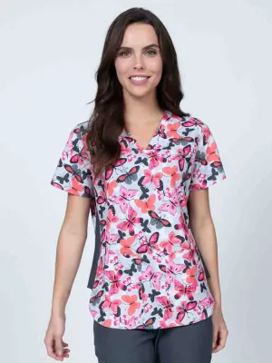 Meraki Sport Women's Print Scrub Top | Enchanted Spirit