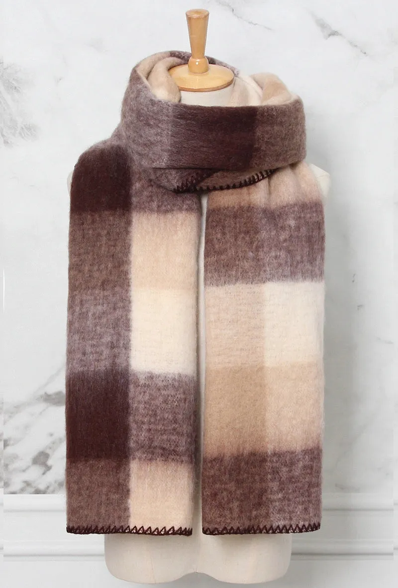 Mocha Check Scarf