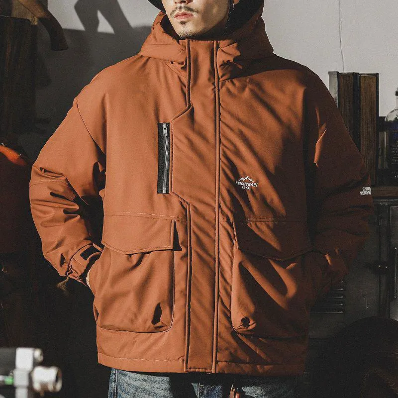 Monochrome Waterproof Warmth Thickened Field Jacket