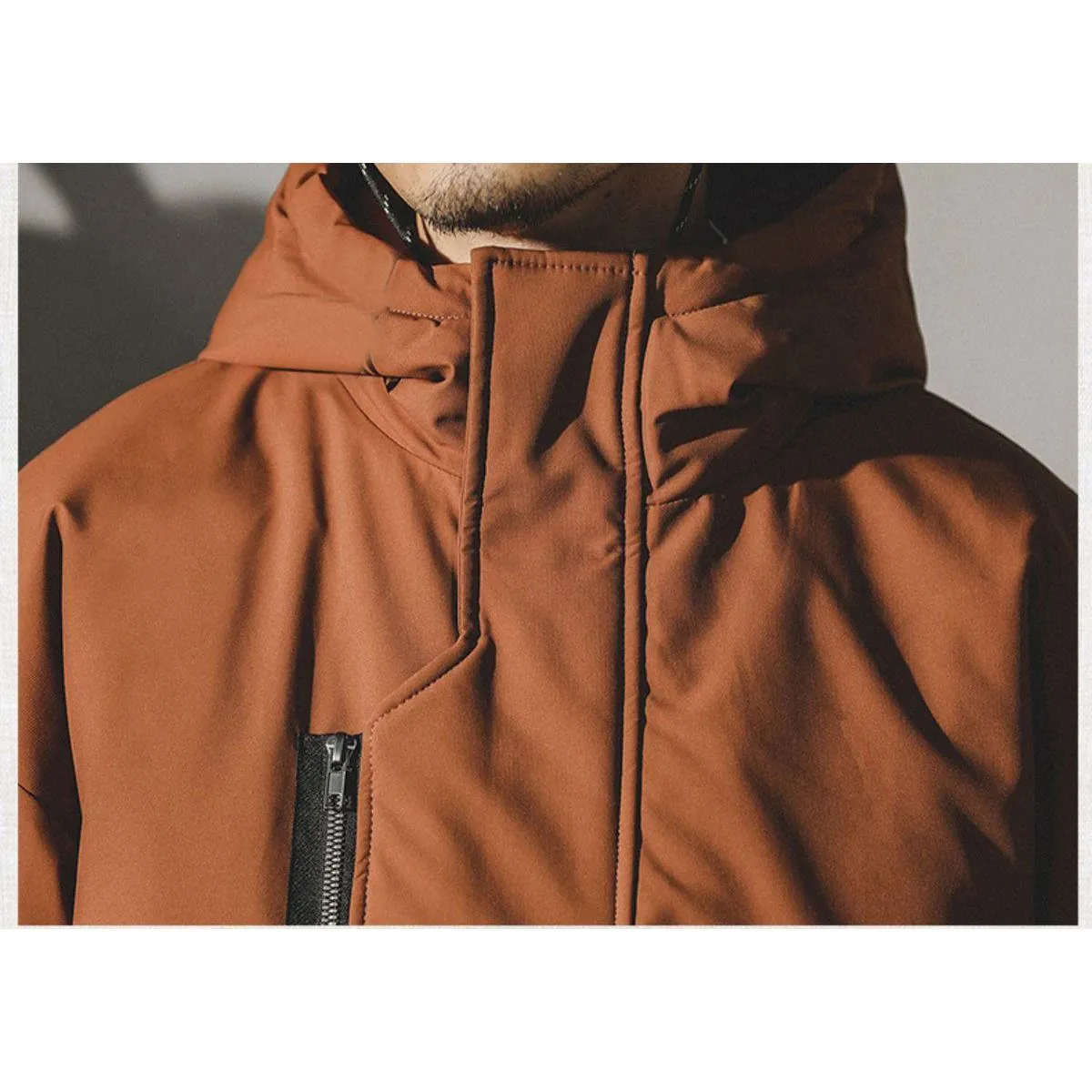 Monochrome Waterproof Warmth Thickened Field Jacket