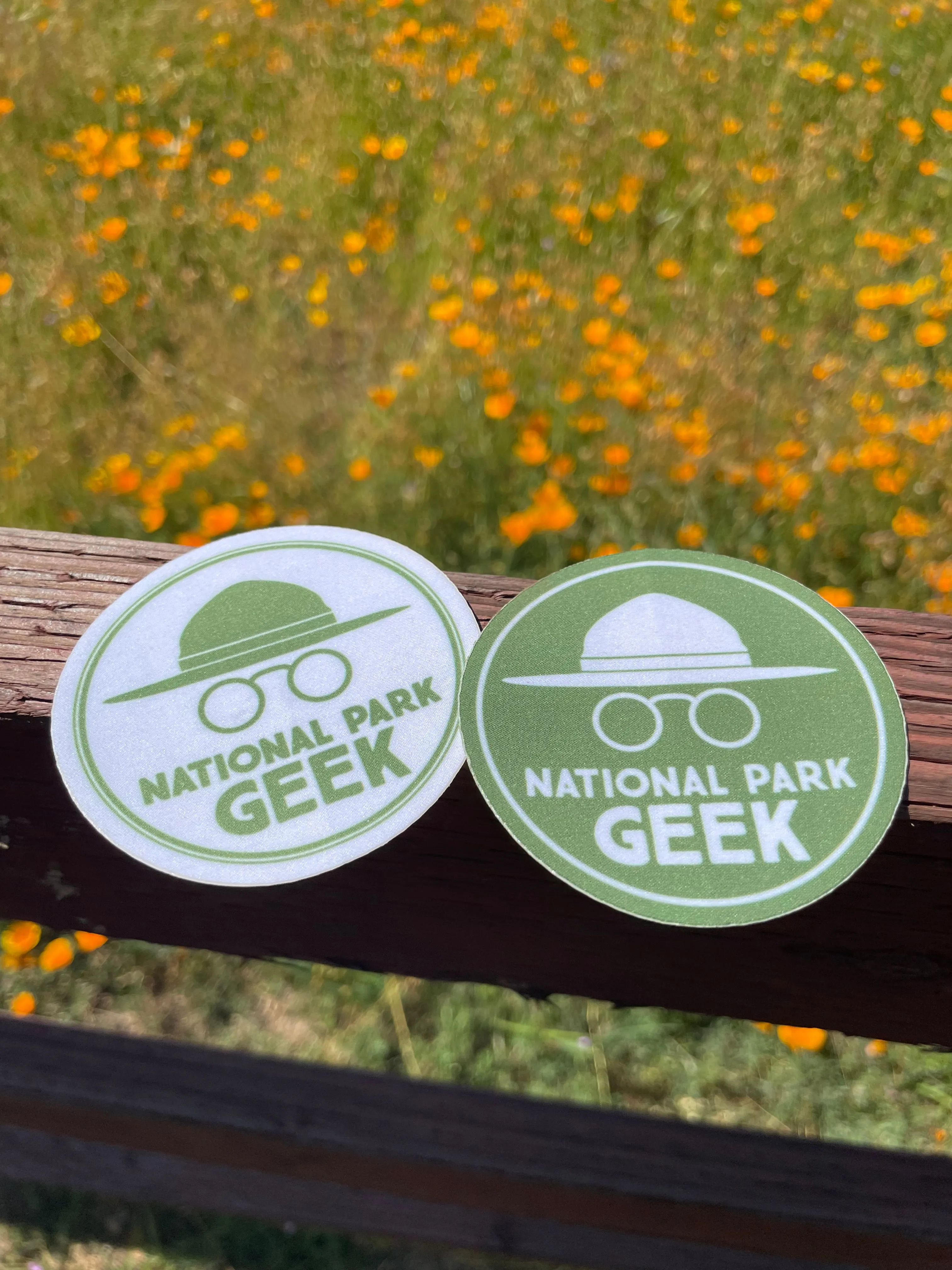 National Park Geek Gear Repair Patch by Noso - white (includes US shipping)